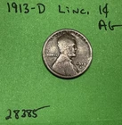 1913-D Lincoln Wheat Cent / Penny 1c Ag About Good