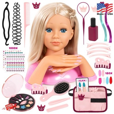 Bayer Design Charlene Magic Nails Styling Head Doll with Hair & Nail Art, 10.5 i