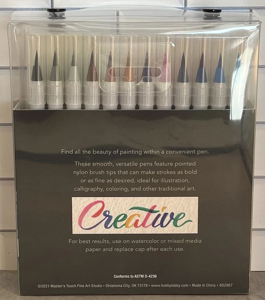 Plumas de pincel Masters Touch 24 colores #2112514 puntas de pincel, a base de agua, NUEVAS Foto 2 de 2