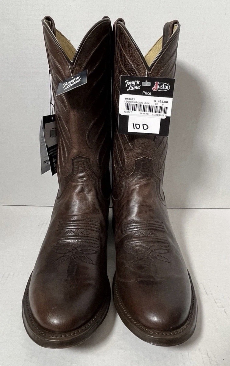 Tony Lama Lenado Brown Goat Men's Boots Size 10D | eBay
