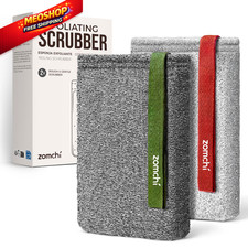 ZOMCHI Body Scrubber, 2 Pack Exfoliating Sponge for 1 Count Pack of 2 , Gray