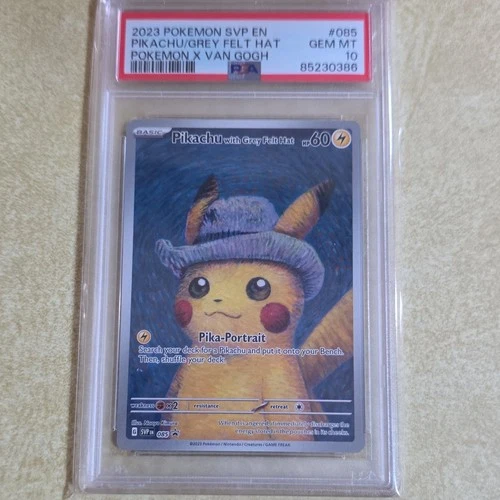 New ListingPSA 10 Pikachu with Grey Felt Hat SVP 085 2023 Promo Holo English Card