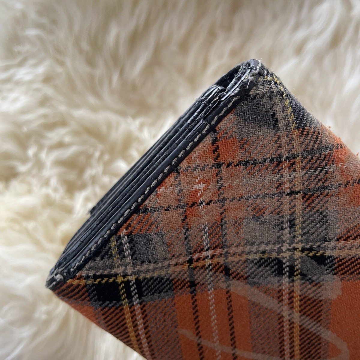 Vivienne Westwood 90s 00s Vintage Rare wallet Orange Tartan Check
