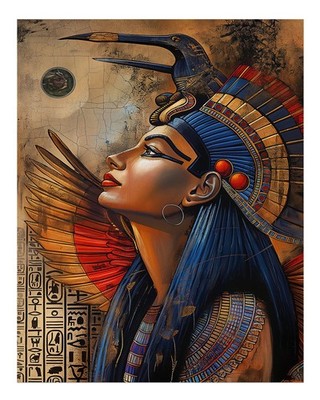 Ägyptische Wandkunst Elegantes Antikes Design Kulturell Antikes Ägypte
