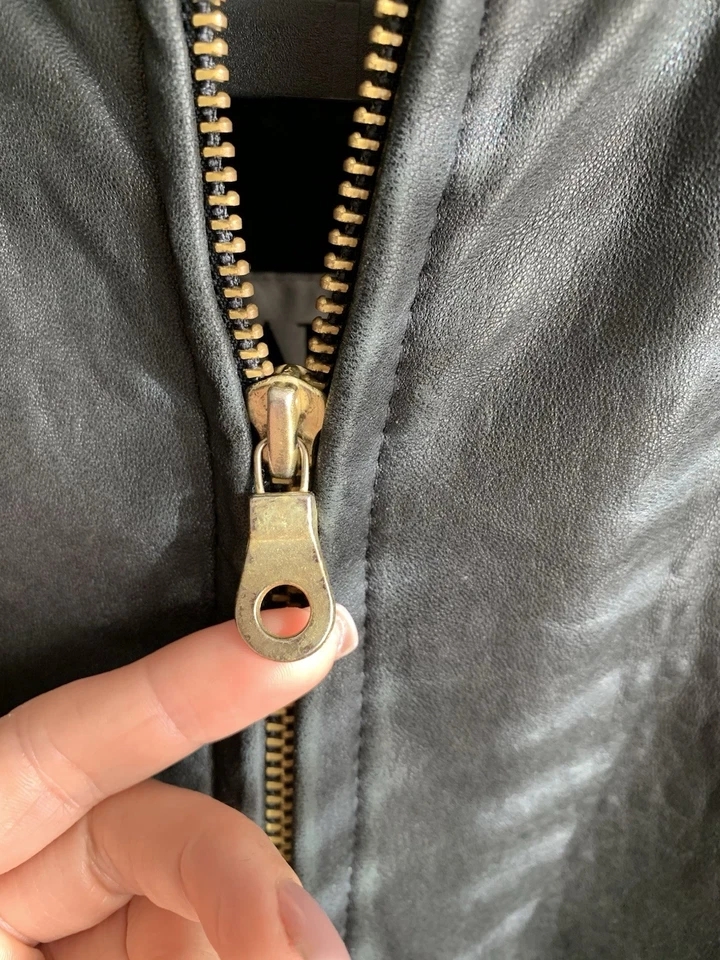 Andrew Marc Men's Vintage  Black Leather Coat - Size XS - Image 2 of 4