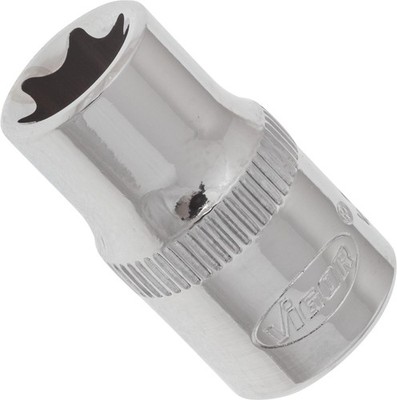 V2722N Steckschlüsseleinsatz Torx, Schlüsselweite E10, 1/4 Zoll 6,3 mm Vierka...