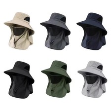 Wide Brim Sun Hat UV Protection Bucket Cap For Hiking Camping Fishing Safari Men