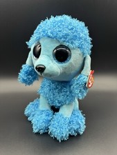 Ty Beanie Boos Mandy Blue Poodle Dog Plush Stuffed Animal 9 Inch