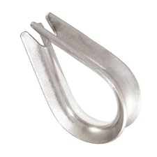 25 ea Galvanized Wire Rope Thimbles, Standard Duty 3/8"