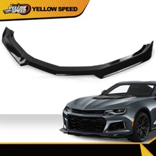 Fit For 2016-2022 Chevy Camaro 1LE Style Gloss Black Front Bumper Lip Splitter