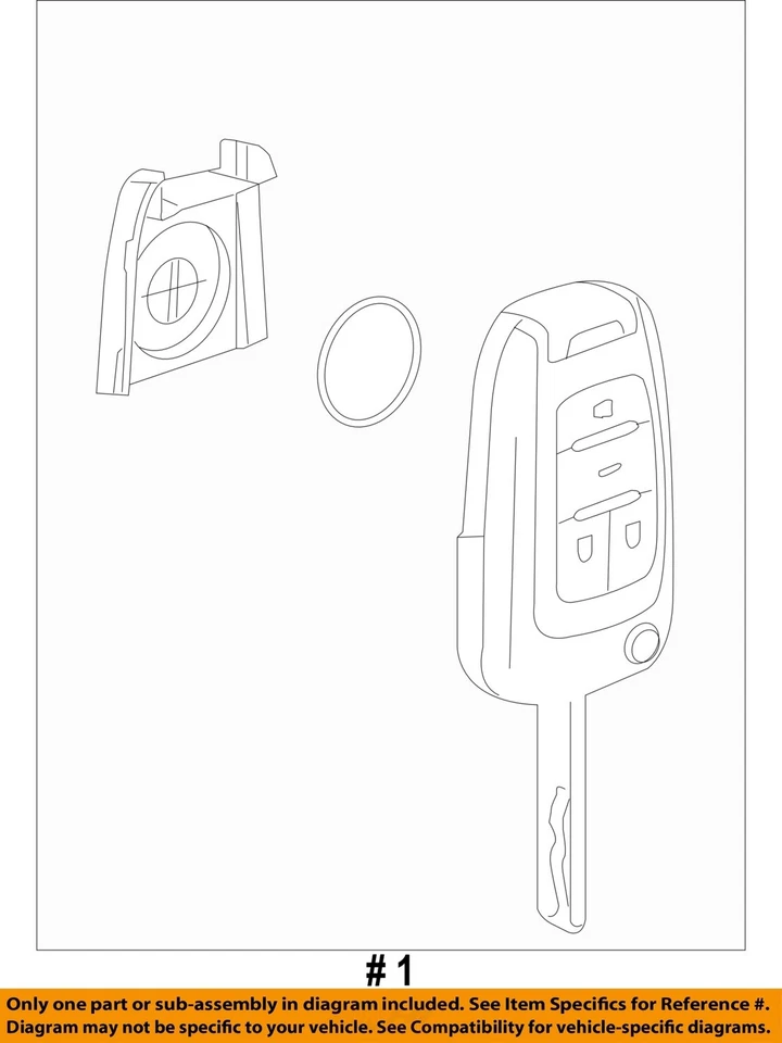 GMC TERRAIN 2010-2017 transmisor de entrada sin llave mando a distancia 13504259 Foto 3 de 3