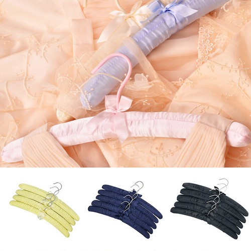 1PC Satin Padded Coat Hanger Dress Skirt Coat Bridal Wedding Clothes Hanger - Picture 3 of 33