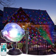 Proyector Laser Luces Copo de Nieve Navidad Impermeable Para Exteriores El Hogar