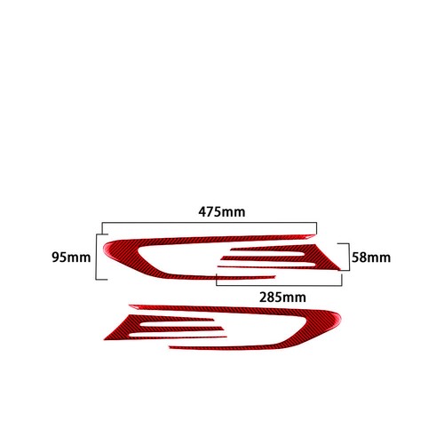 4pcs For Subaru Brz Toyota 86 Red Carbon Fiber Fender Body Interior Trim - Picture 5 of 10