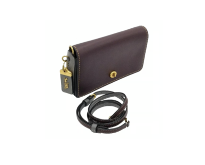 Coach 1941 Dinky Gray and Oxblood Color Block Turnlock Crossbody