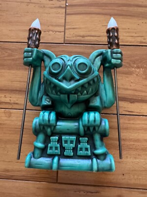 2022 Disney Trader Sams Enchanted Tiki Bar 2nd Edition Gargoyle Teal Green Mug