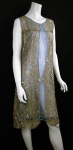 metallic flapper dress