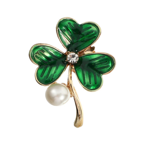 Brooch Miss Shamrock Lapel Pin Fashion Shawl Clips for Women - Picture 1 of 11