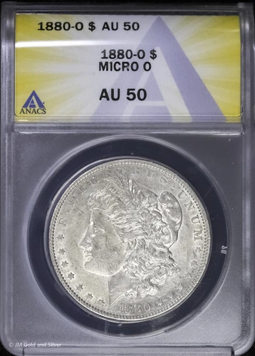1880-O $1 Morgan Silver Dollar ANACS AU 50 | Micro O