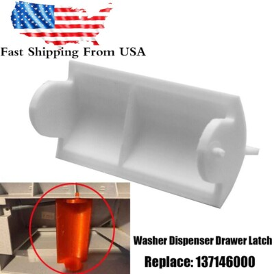 #ad For Electrolux Frigidaire Washer Dispenser Drawer Latch Replace 137146000 ABS $9.91