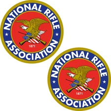 2x National Rifle Association NRA 3 Inch Sticker Laptop Second Amendment Decal