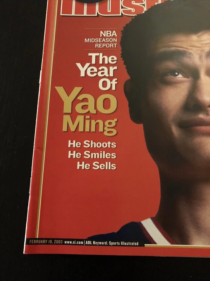 Yao Ming, Rockets Sports Illustrated Magazine 10 de fevereiro de 2003 Sem etiqueta! - Imagem 2 de 4