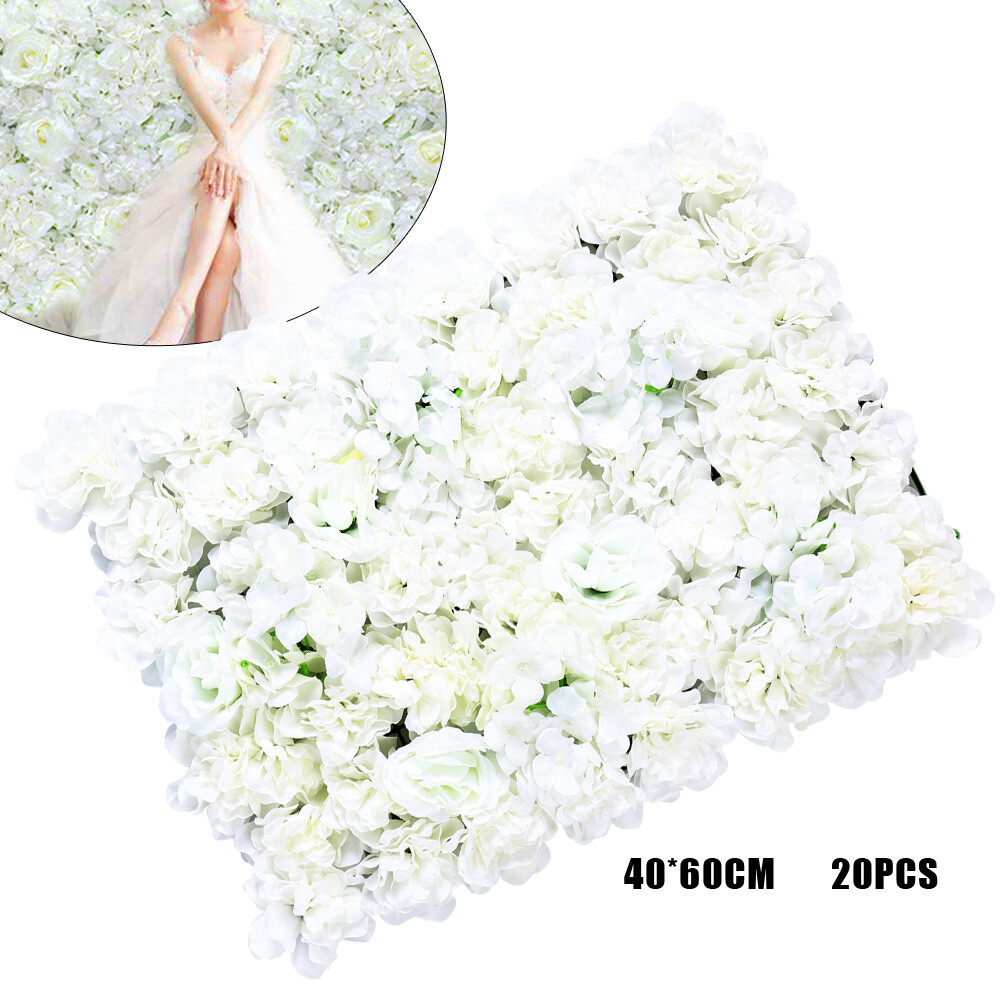 20x Rosen und Hortensie Blumenwand Blumen Hintergrund DIY für Hochzeit NEU
