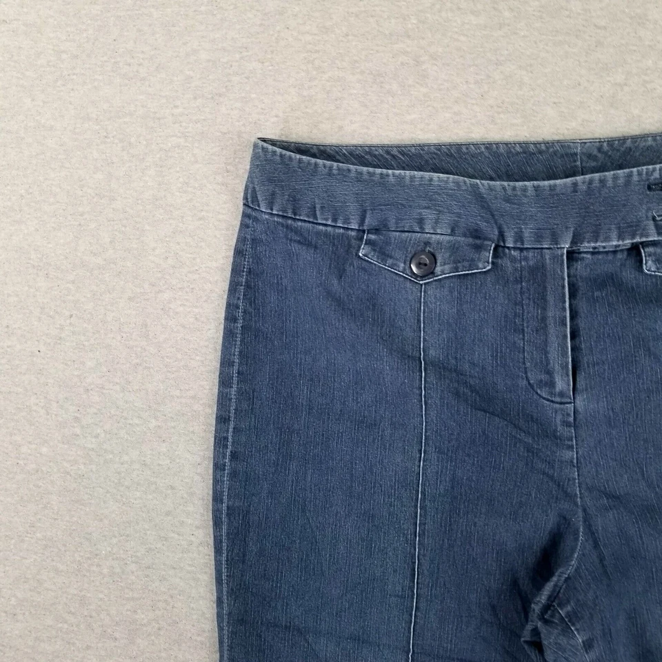 Vintage Larry Levine Size 14 Capri Trouser Lightweight Denim Faded Wash - Image 3 of 4