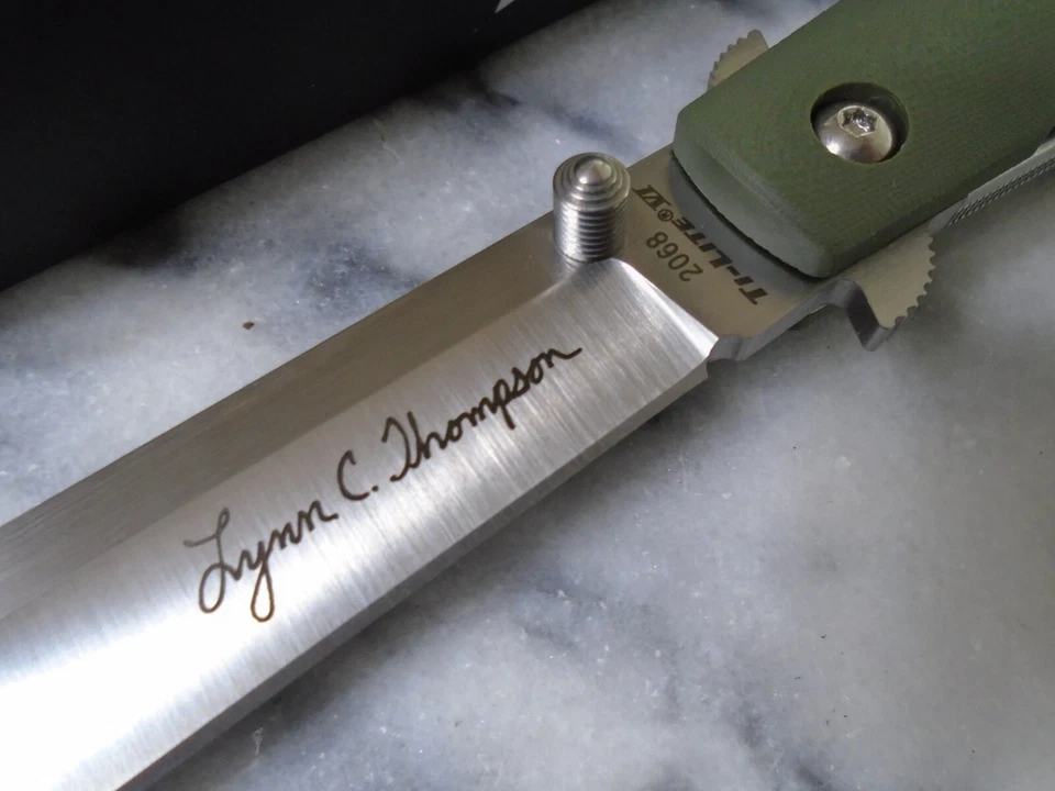 Navaja de Bolsillo Cold Steel Grande Ti-Lite Lynn C Thompson Signature S35VN OD G10 Nueva Foto 3 de 4