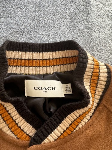 coach leather varsity jacket SIZE M (48) - Picture 2 of 3