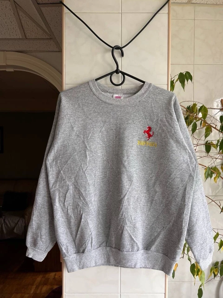 Sudadera vintage Ferrari Racing Formula F1 Team cuello redondo años 90 Hanes Foto 4 de 4