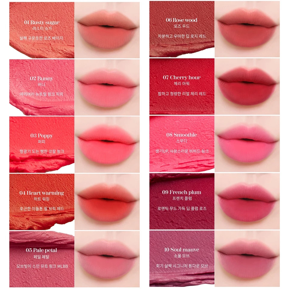 MUDE x Pretta Soft Blur Tint 3g 14 colors Ultra-fit Matte Lip Tint K-Beauty - Image 4 of 4