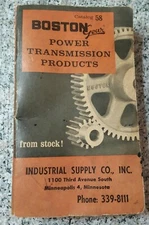 BOSTON GEAR WORKS Catalog 58 Vintage 1963 Power Transmission Products