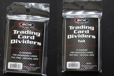 10 20 50 BCW Trading Card Dividers for Storage Boxes Regular Tall