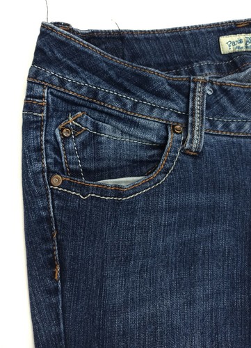 Paris Blues Women's Juniors Size 9 Low Rise Straight Leg Denim Blue Jeans - Picture 2 of 7