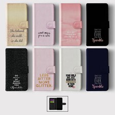 CASE FOR IPHONE 17 16 15 14 13 PRO WALLET FLIP PHONE COVER SPARKLE INSPIRATION