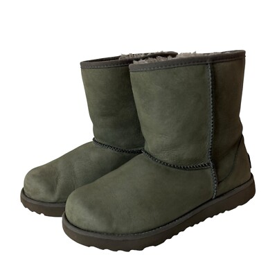 Ugg Kids Classic II Short Waterproof Boots Sheepskin Shearling