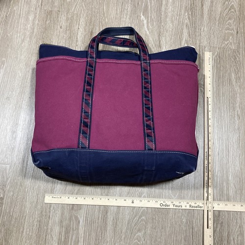 LL Bean Tote Bag Travel Beach Shopping Picnic Boat And Tote Canvas Pool Bag - Picture 12 of 14