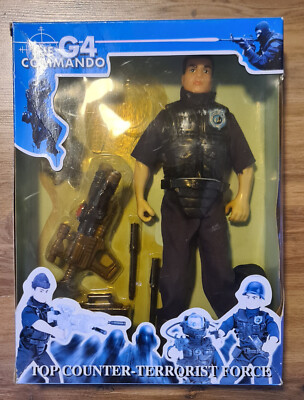 Vintage 90s THE G4 COMMANDO figure TOP COUNTER TERRORIST FORCE NOS