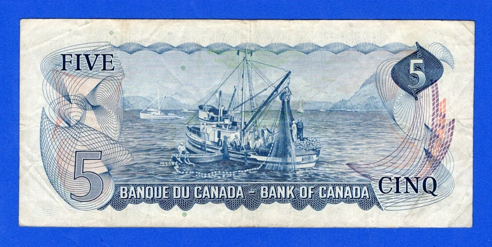Canada  $5 1972 BC-48bA / P-87b Circulated Replacement /Asterisk Note *CU2988756 - Image 2 of 4