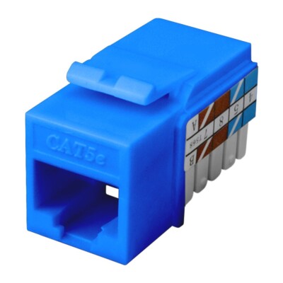 Construct Pro  RJ45 Cat5e Keystone Jack Insert (Blue) Each