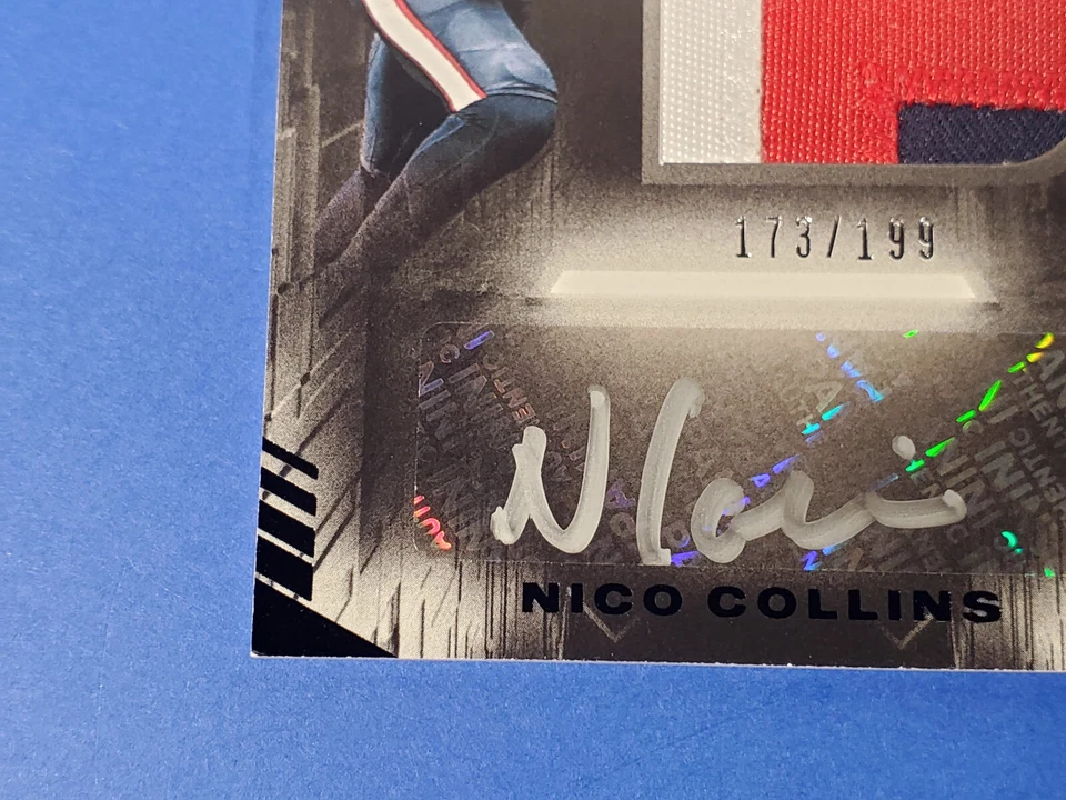 2021 PANINI BLACK NICO COLLINS ROOKIE AUTO PATCH SIGNATURE SIG RC SP #173/199 - Image 2 of 4