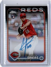 2024 Topps Chrome Refractor Carson Spiers Auto 209/499 (B41) Reds