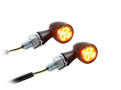 Universal Motorrad LED Blinker Bullet getönt M8