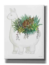 Epic Graffiti 'Proud Llama Pot II' by Cindy Jacobs, Giclee Canvas Wall Art