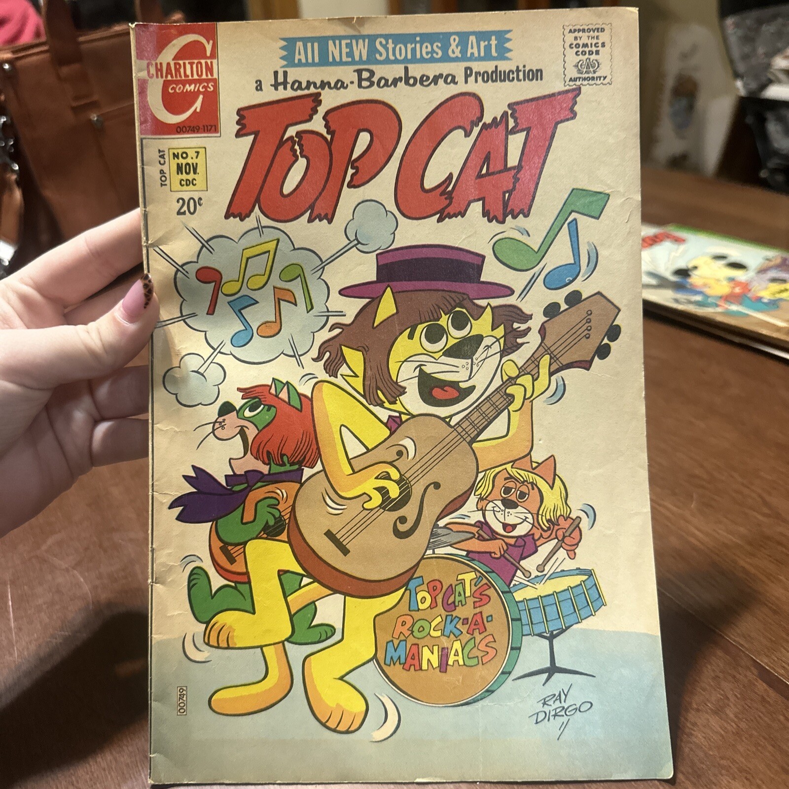 Lot Of 4 Vintage 1970s Charlton Comics Popeye Flintstones Top Cat Cheyenne Kid