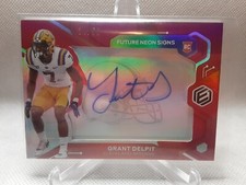 🏈2020 Panini Elements Future Signs Red Auto 34/50 Grant Delpit RC #FS-GD