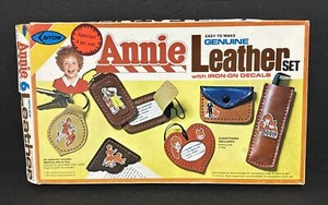 Annie Genuine Leather Set with Iron On Decals Made by Arrow 1982 Hard to Find