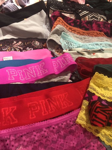 Victoria's Secret & VS PINK Panty 50 Lot Mixed Sizes Wholesale Resale Styles NWT - Picture 3 of 11