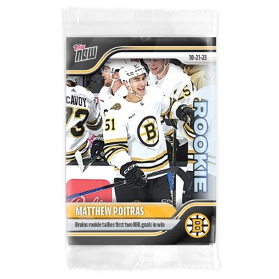 23/24 Topps Now NHL Sticker 18 MATTHEW POITRAS BOSTON BRUINS  ROOKIE RC
